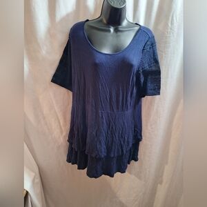 Motherhood maternity blouse blue large